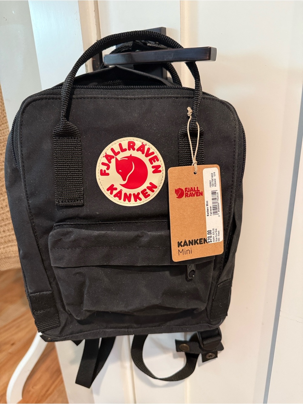 NWT Fjallraven Kånken Mini Backpack - Black
